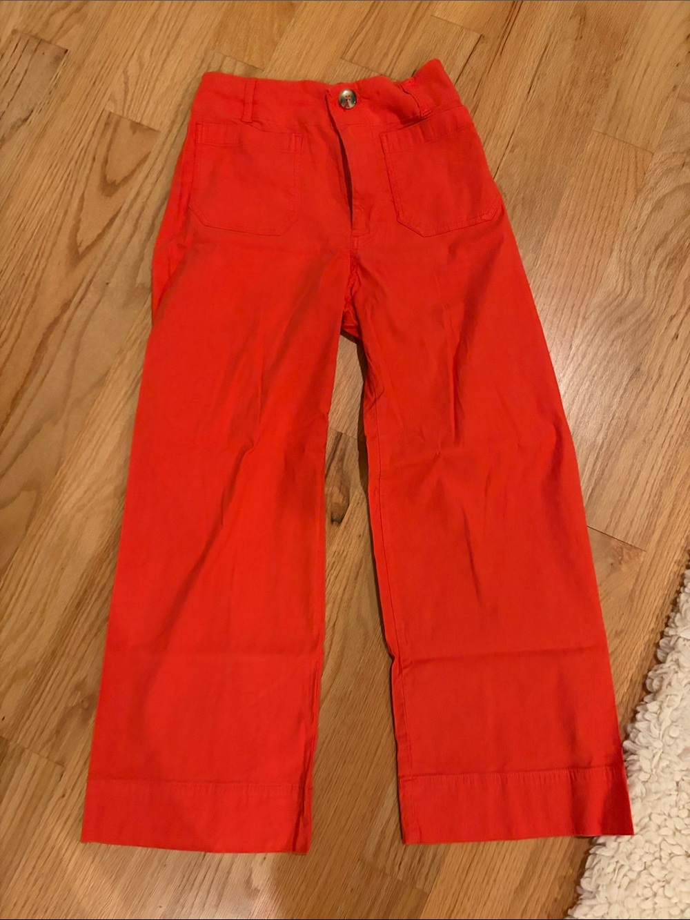 Maeve hot orange wide leg pants